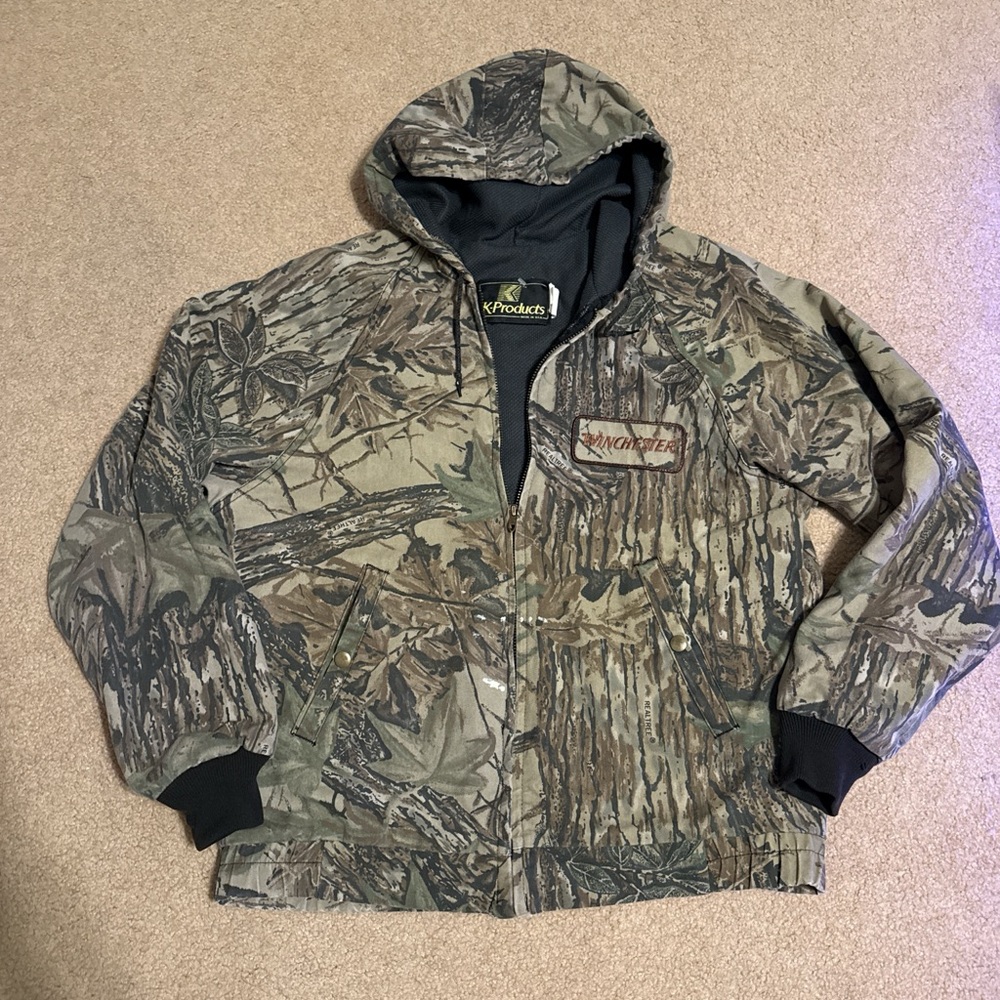 Canvas Wash Camouflage Hooded Jacket
